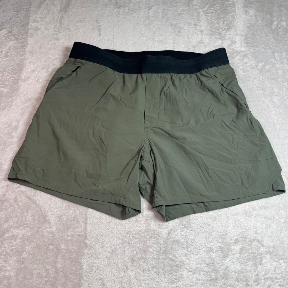 Ten Thousand Mens Tactical 5 inch Short L Green Black Ripstop Liner